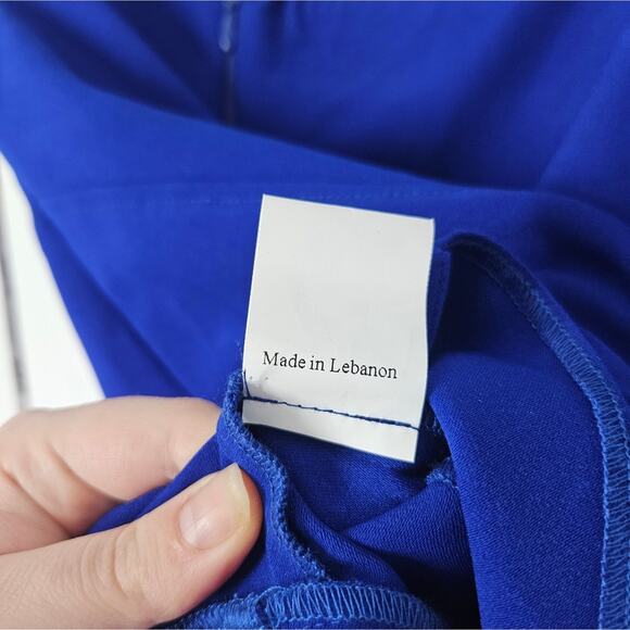 Gemy Maalouf Blue Asymmetrical One Shoulder Top 8 - Picture 11 of 13